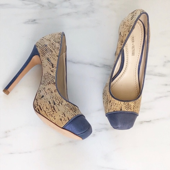 Pour La Victoire Shoes - Pour La Victoire Gianna Cork Heels Size 6 M